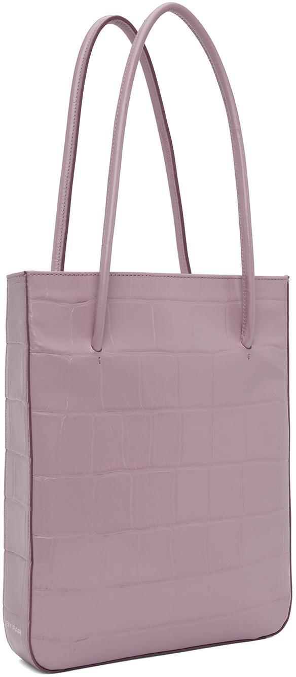 BY FAR Ssense Work Capsule – Purple Script Tote In Lavender Mist Xl Cro Product Image