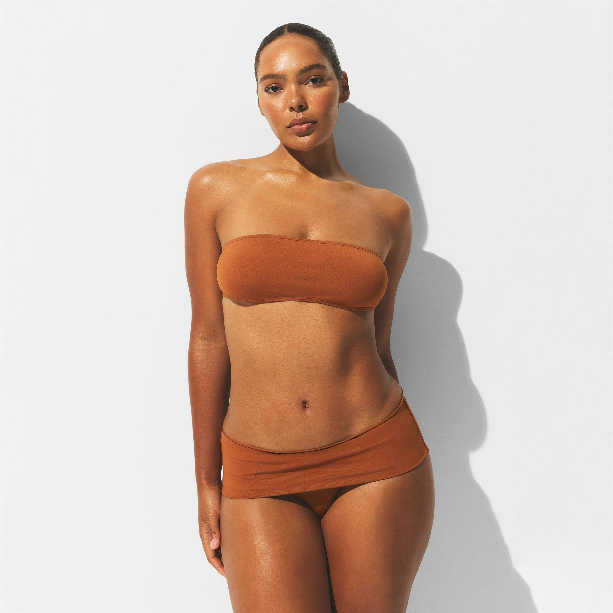 ICONIC SWIM MICRO BANDEAU BIKINI TOP | BRONZE Product Image