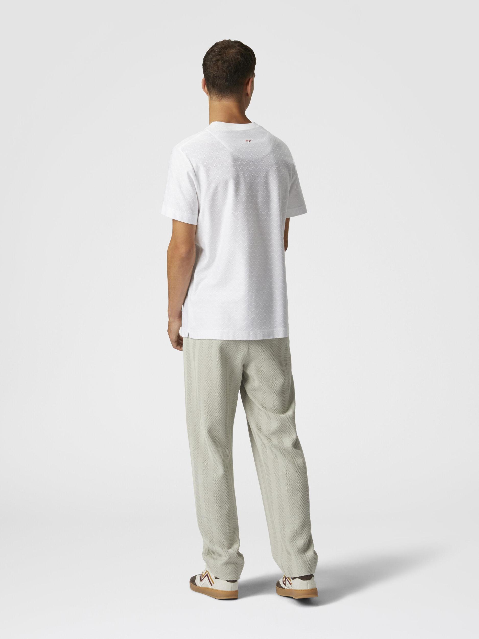 Classic cotton and viscose zigzag trousers Product Image