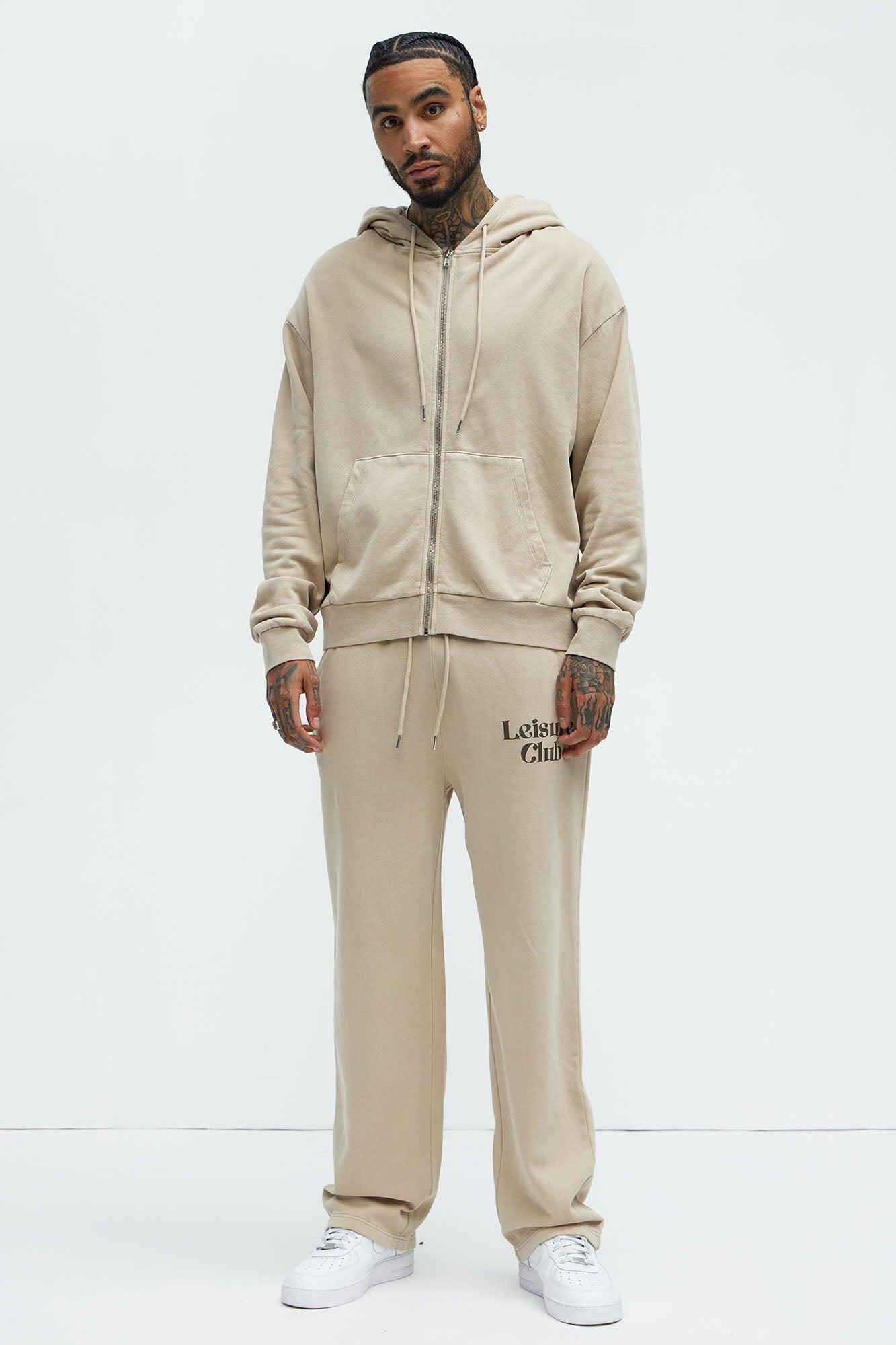Leisure Club Zip Up Hoodie - Grey Product Image