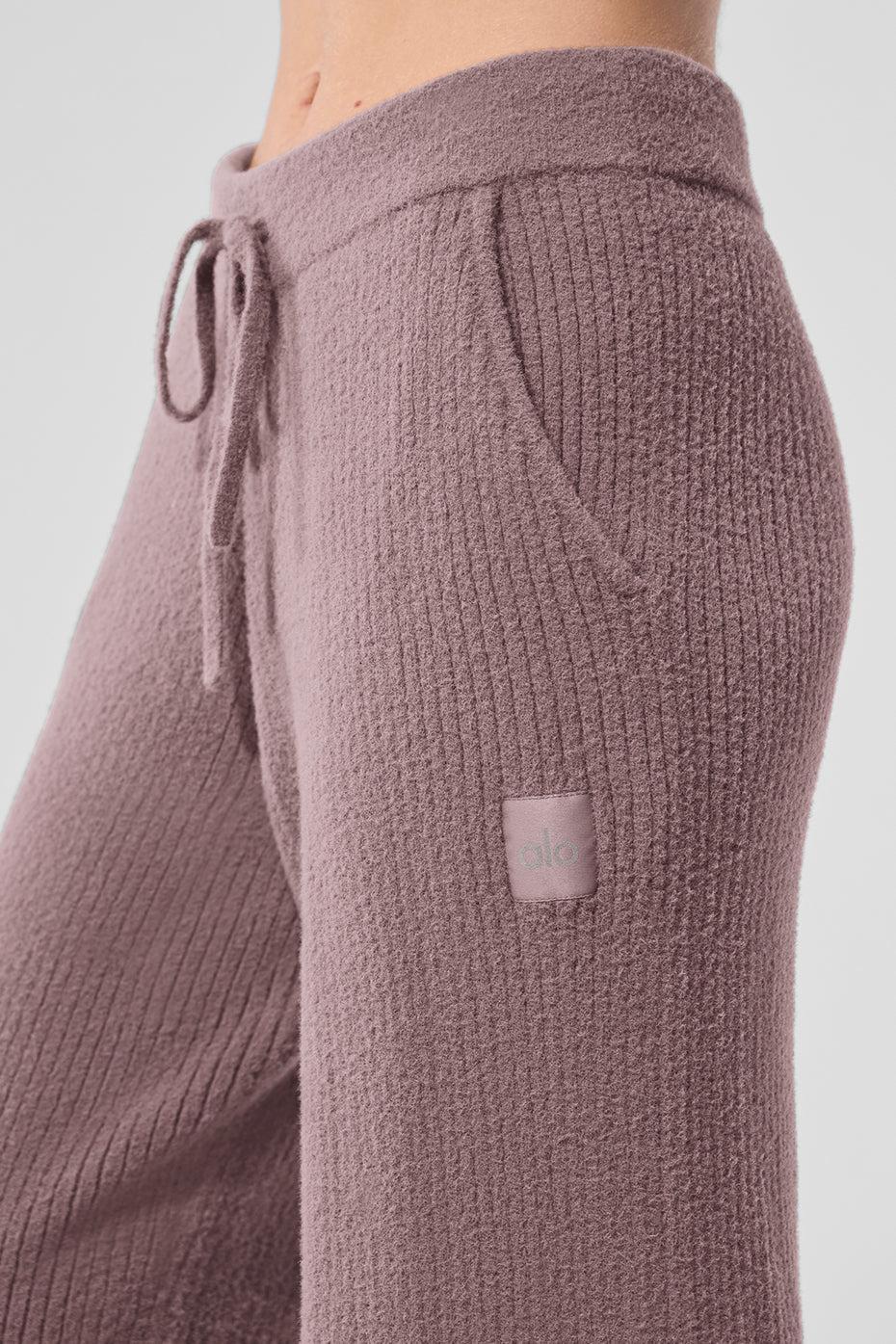 Snuggle Up Sweater High-Waist Wide Leg Pant - Mushroom Product Image