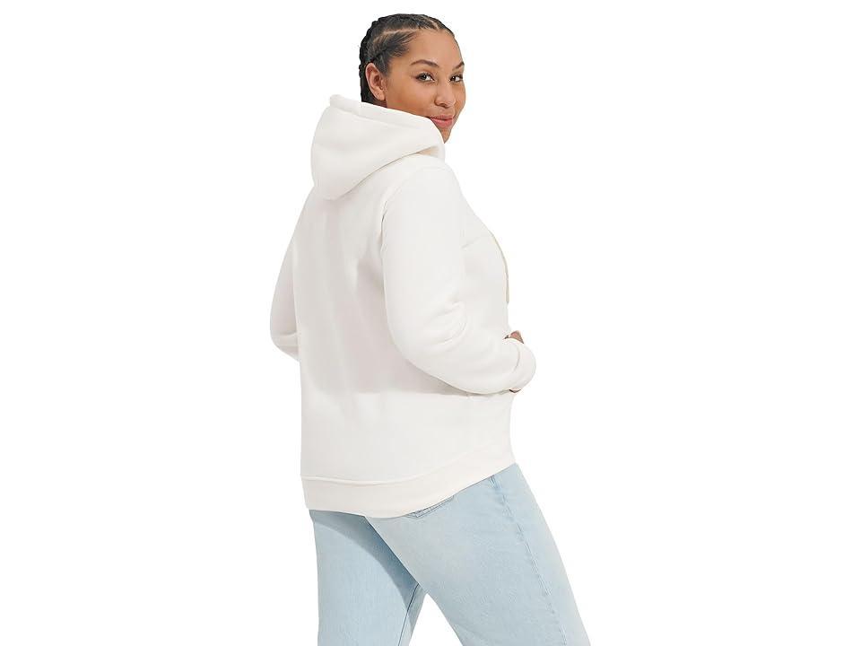 Womens Rey Fuzzy Logo Cotton-Blend Hoodie Product Image