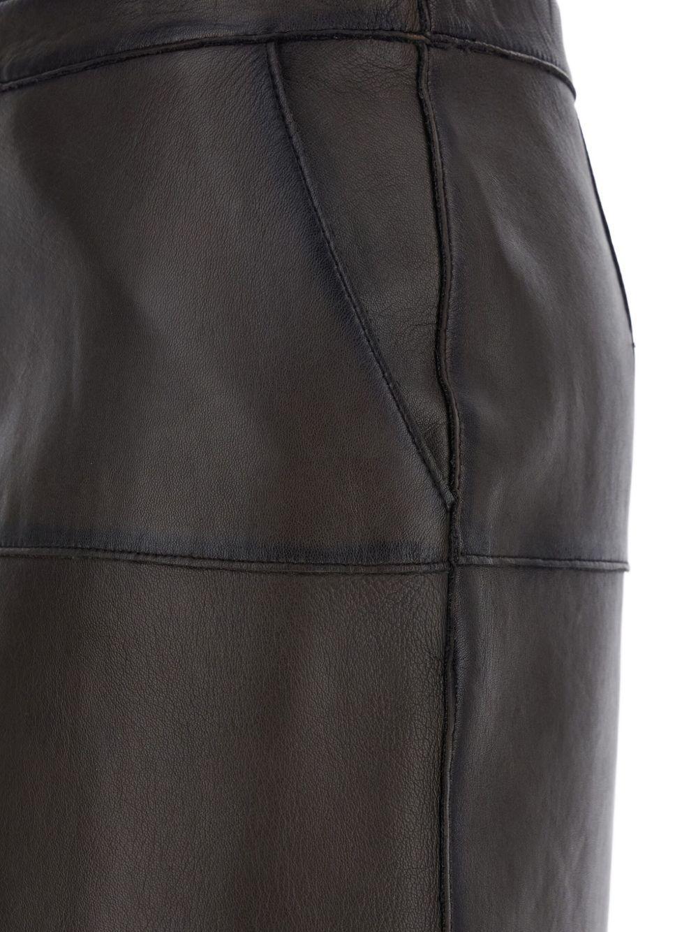 leather panelled midi skirt Product Image