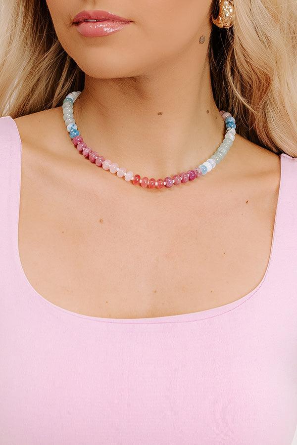 Calm Energy Semi Precious Necklace in Pink Product Image