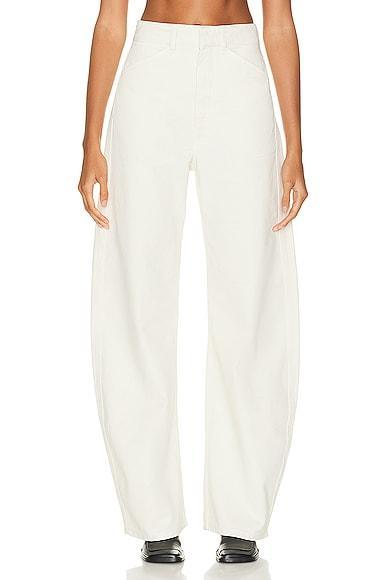 Lemaire High Waisted Curved Pant in Black Product Image