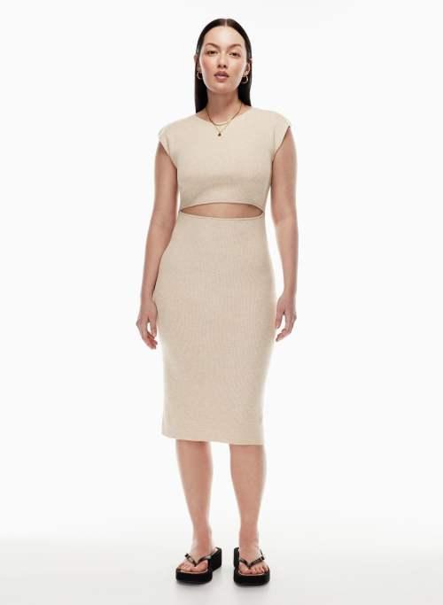 cut-out knit midi dress Product Image