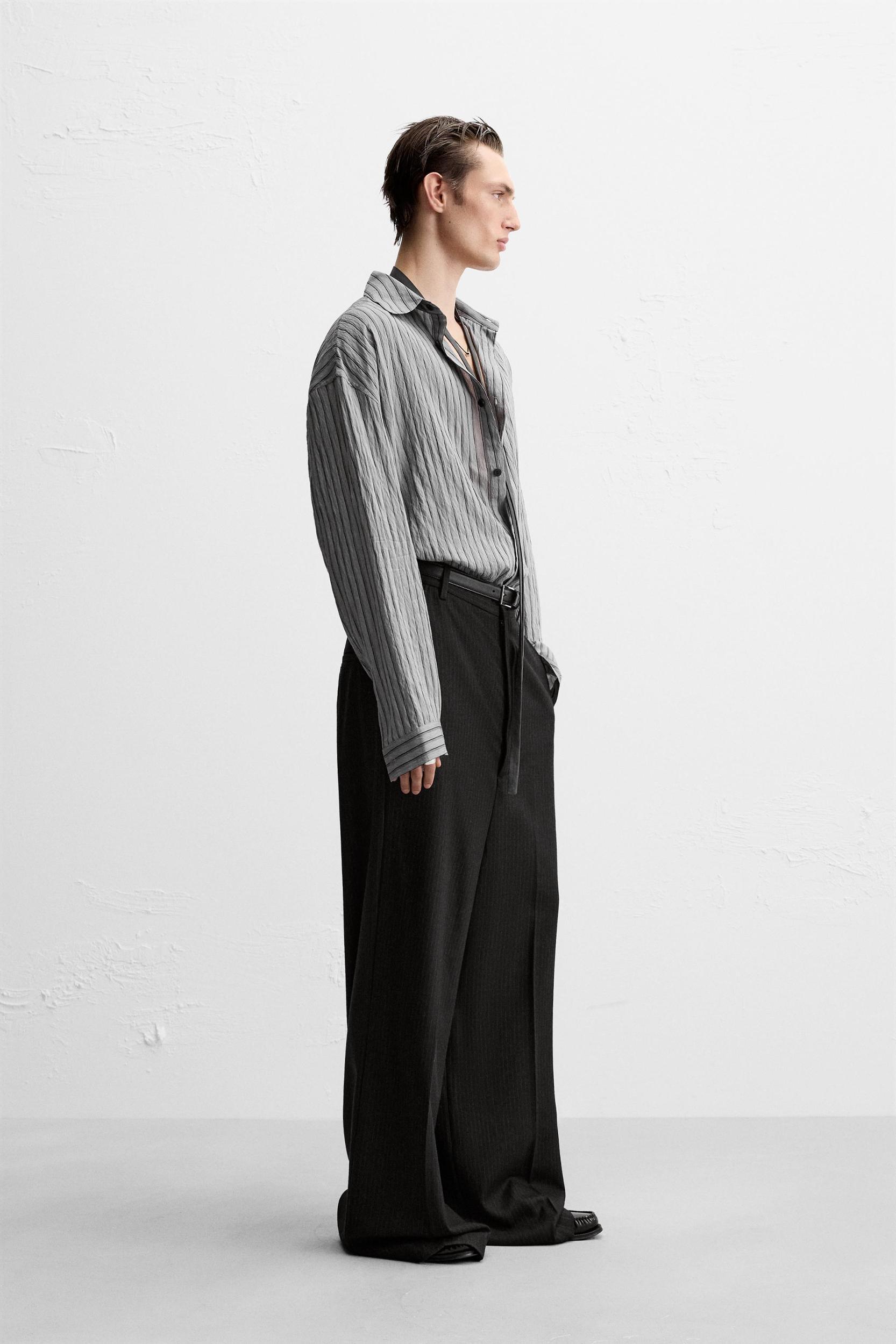 VISCOSE BLEND STRIPED SHIRT Product Image