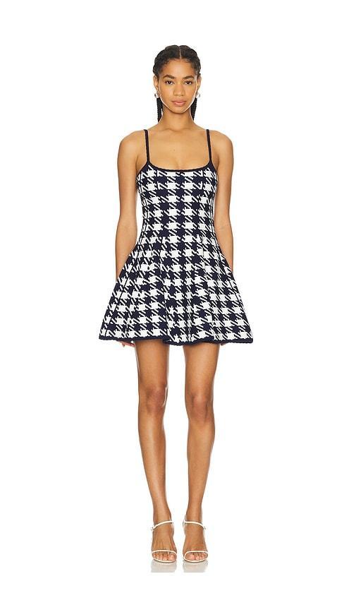Houndstooth Knit Corset Dress Product Image
