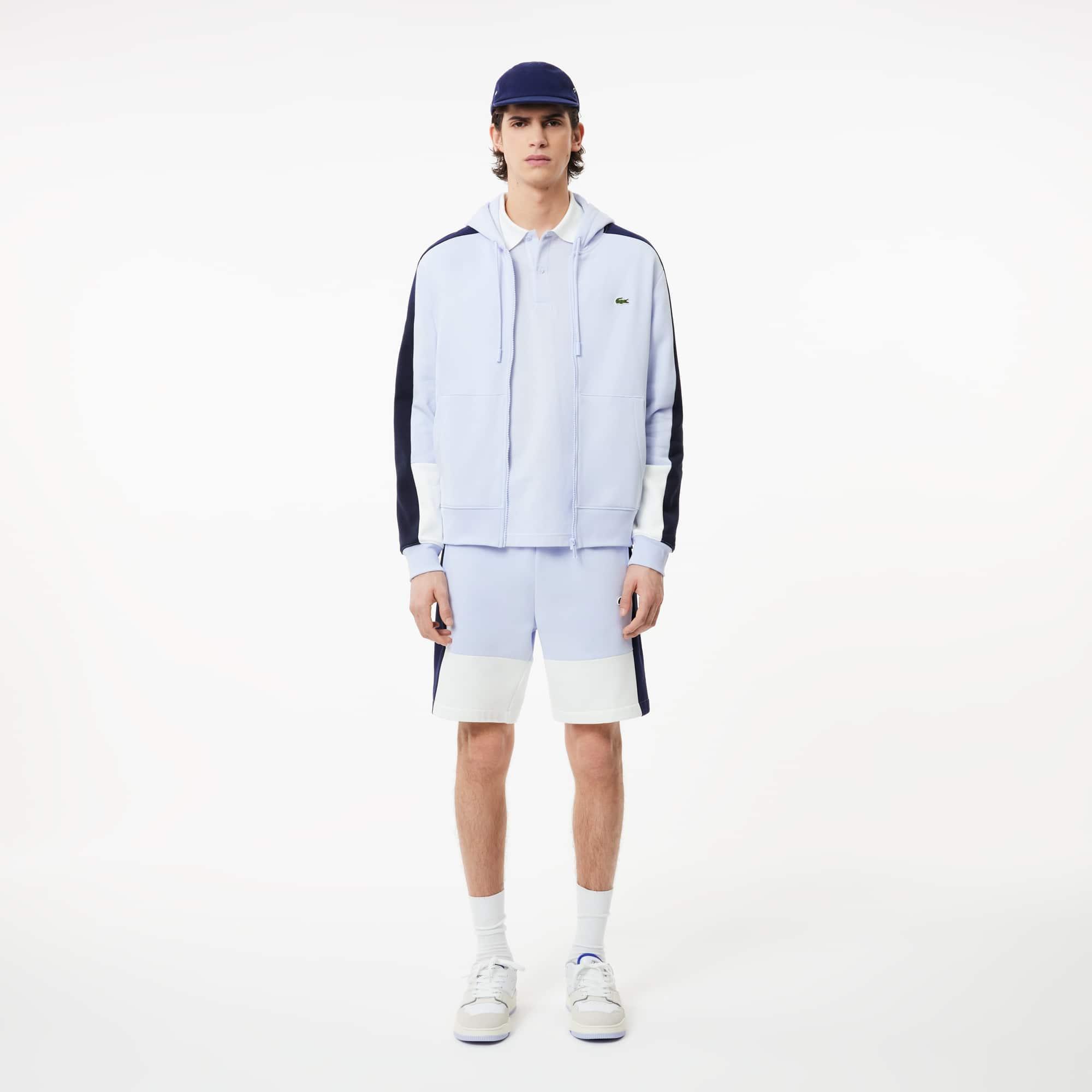 Men's Zip-Up Colorblock Hoodie Product Image