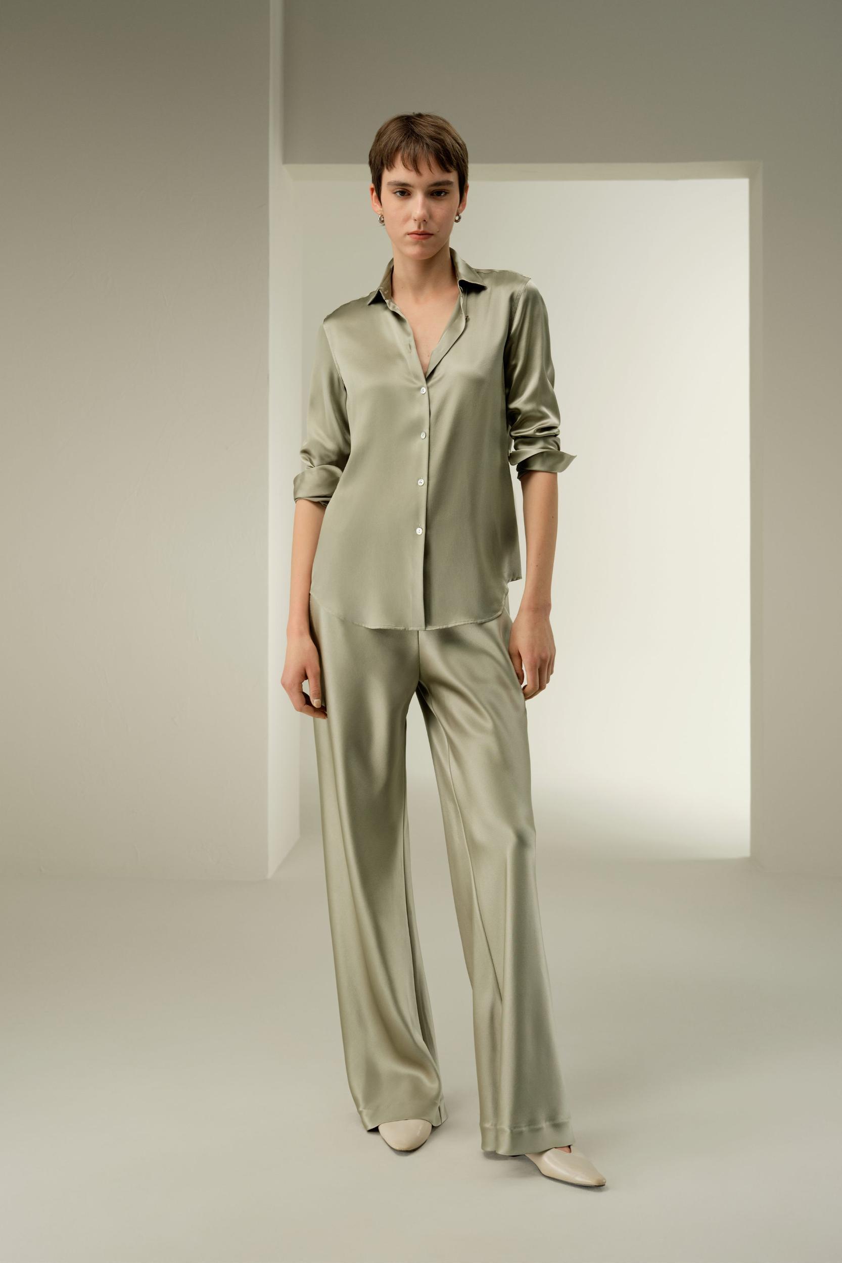 Timeless Silk Charmeuse Shirt Product Image