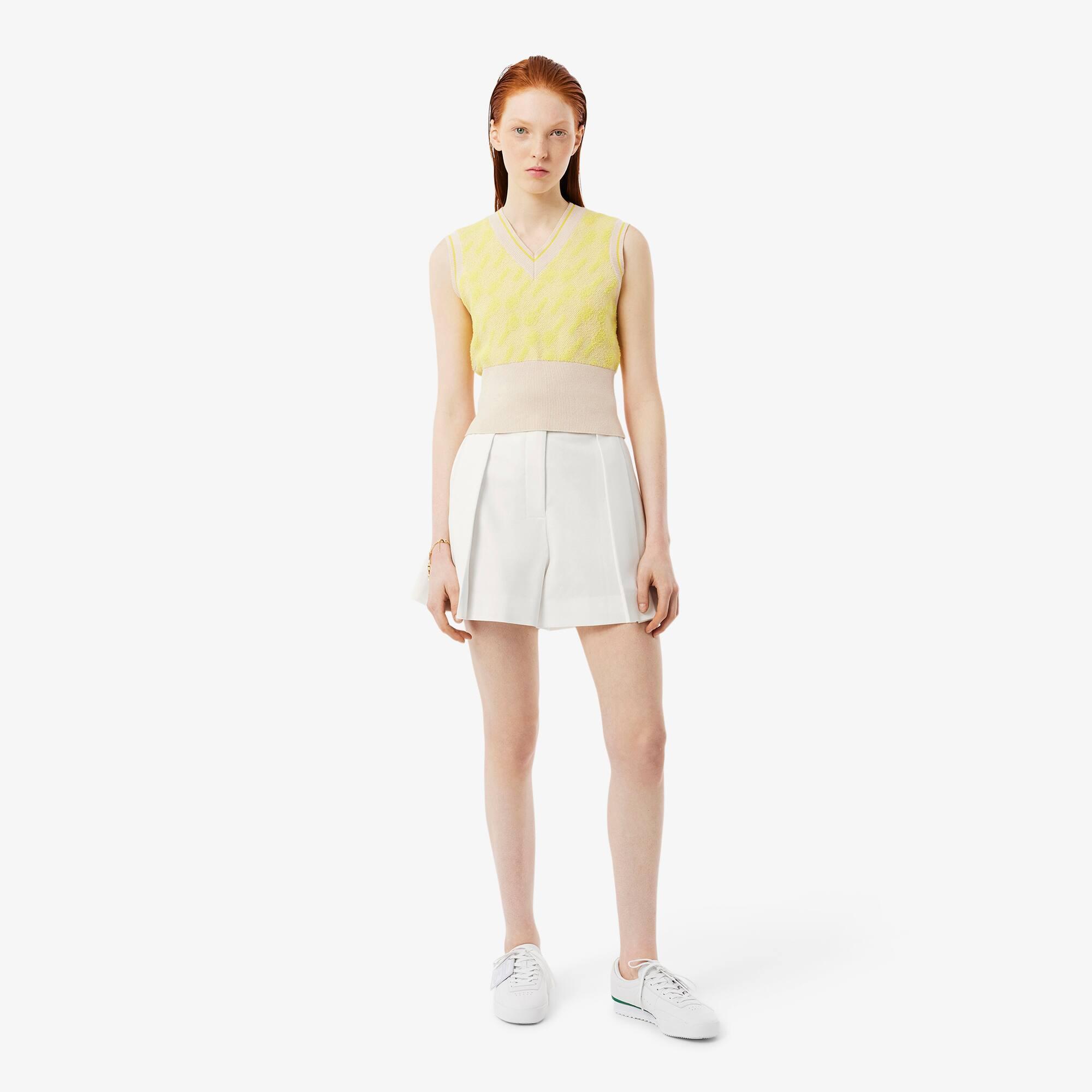 Runway Pleated Wool Bermuda Shorts Product Image
