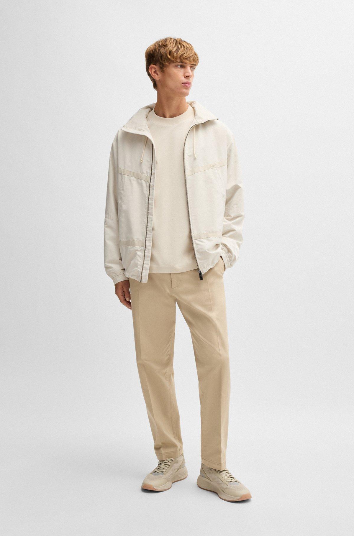 BOSS - Relaxed-fit long-sleeved T-shirt in mercerized cotton - White Product Image