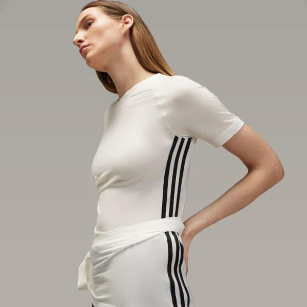adidas Y-3 Tencel Short Sleeve Tee Core White XS Womens Product Image