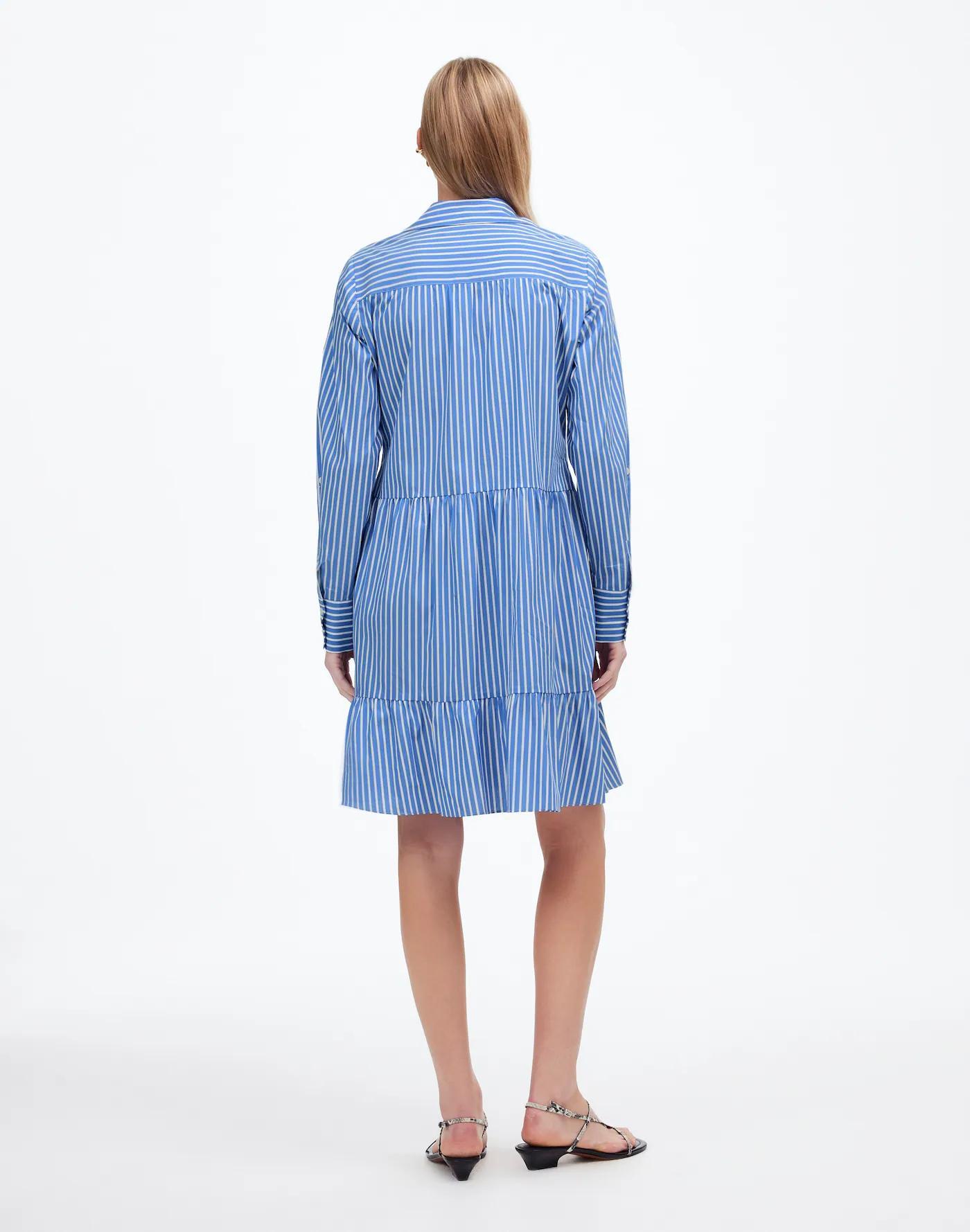 Tie-Waist Tiered Midi Dress Product Image
