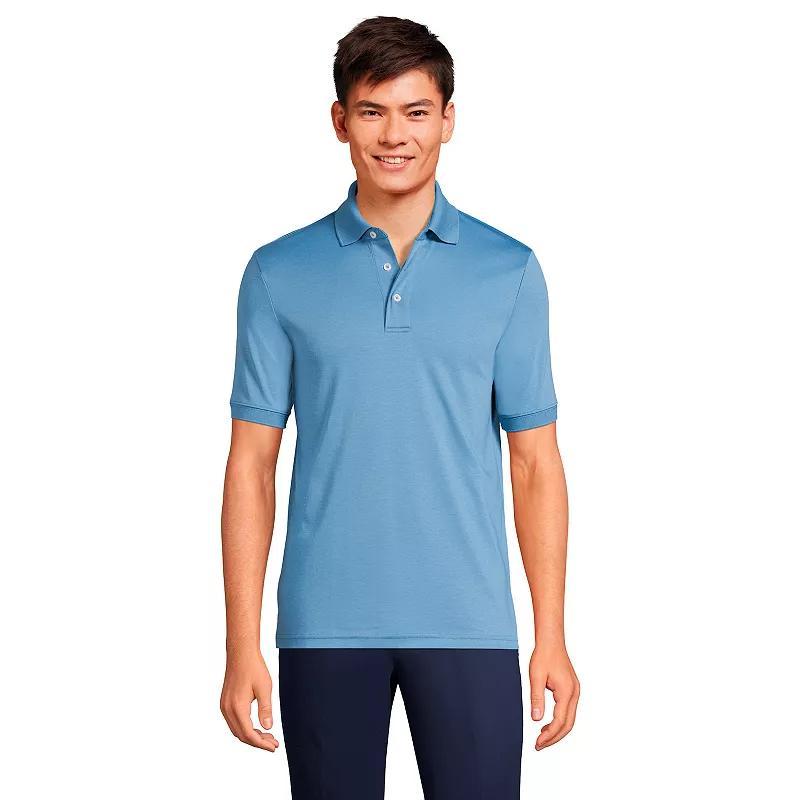 Big & Tall Lands' End Super Soft Supima Polo, Men's, Size: XXL Tall, Pale Grey Blue Product Image