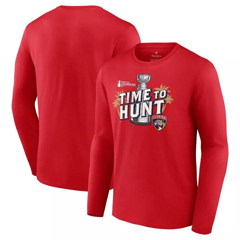 Men's Fanatics  Red Florida Panthers 2024 Stanley Cup Champions Local Hometown Long Sleeve T-Shirt, Size: 3XL, Pnt Red Product Image