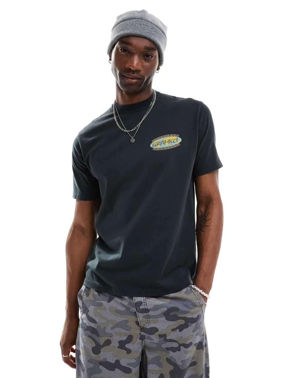Gramicci prepare yourself graphic T-shirt in vintage black Product Image