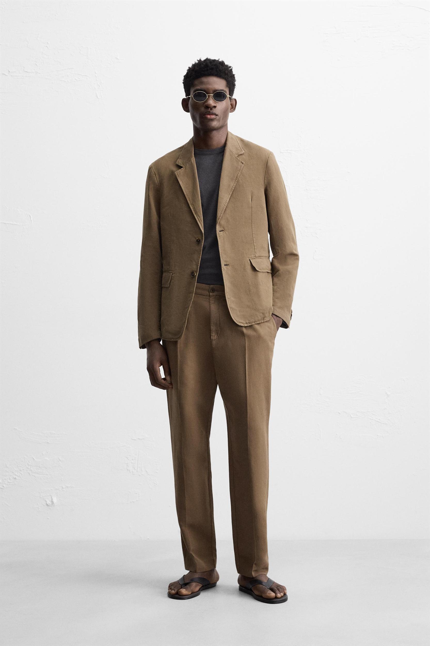 WASHED SUIT PANTS Product Image