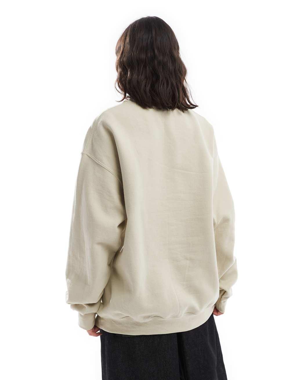 Miss Selfridge floral tapestry oversized sweatshirt in sand Product Image