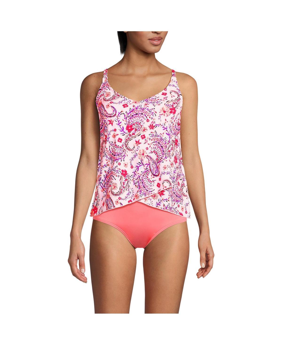 Women's Lands' End Chlorine Resistant Tulip Hem Tankini Swimsuit Top, Size: XL, Black Product Image