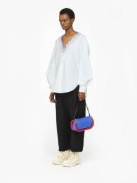 V-NECK LACE TRIM SHIRT in white | JW Anderson US  Product Image