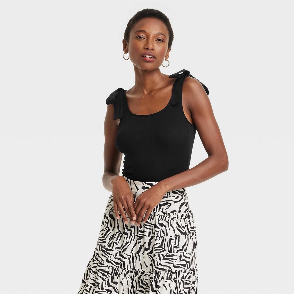 Women's Slim Fit Rib-Knit Tank Top - A New Day™ Product Image