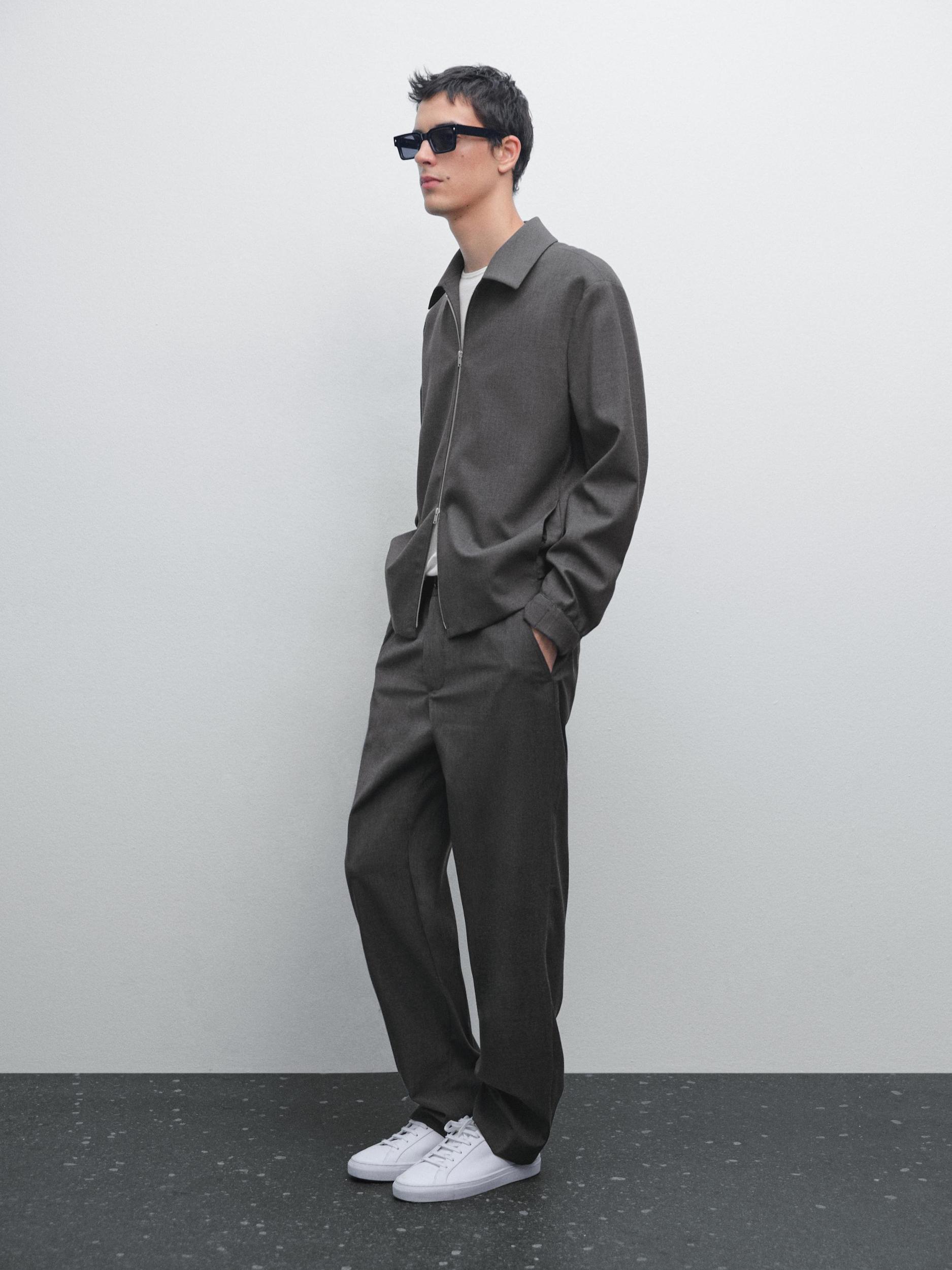Total look wool blend jacket Product Image