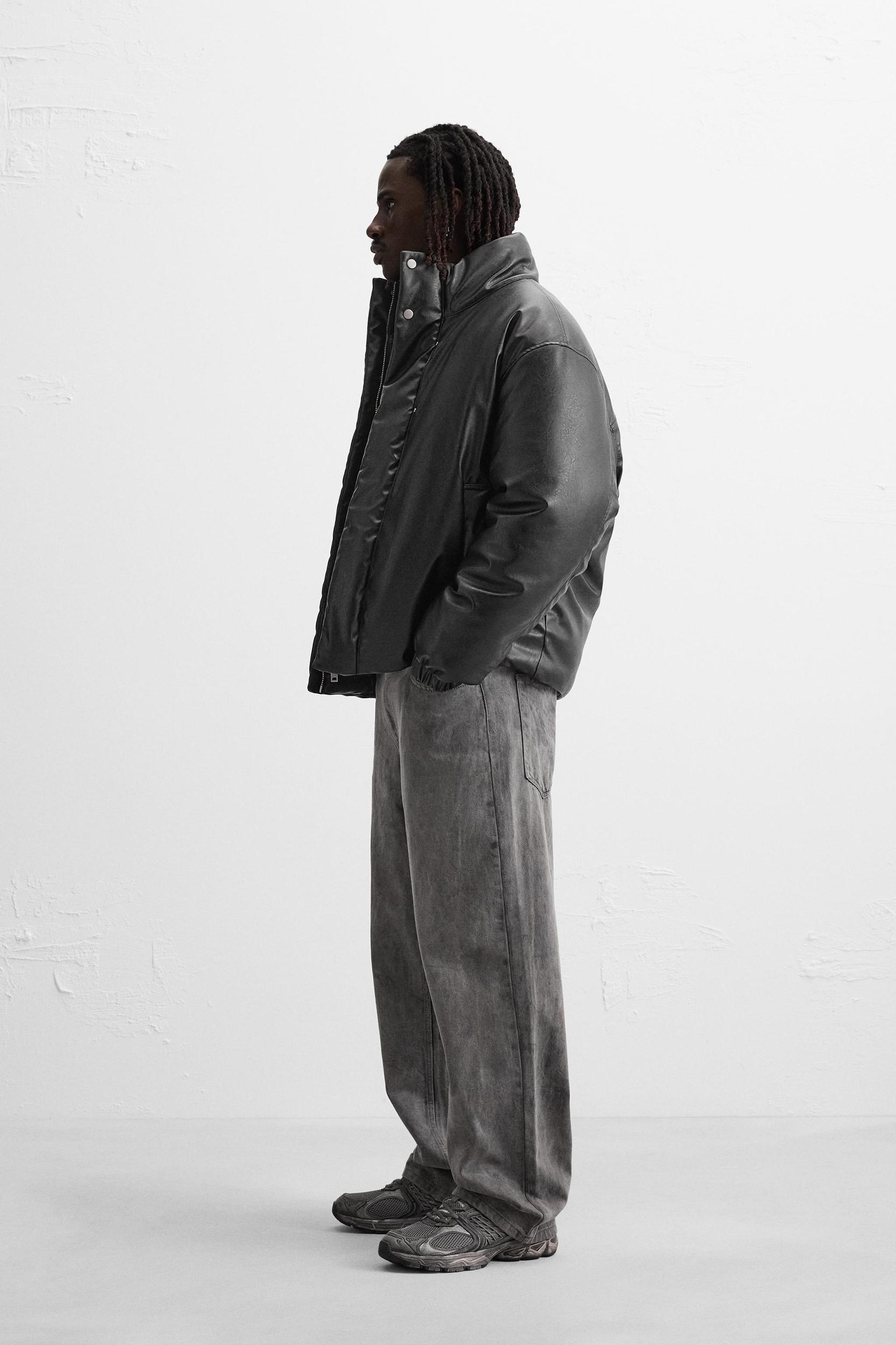 FAUX LEATHER PADDED JACKET Product Image
