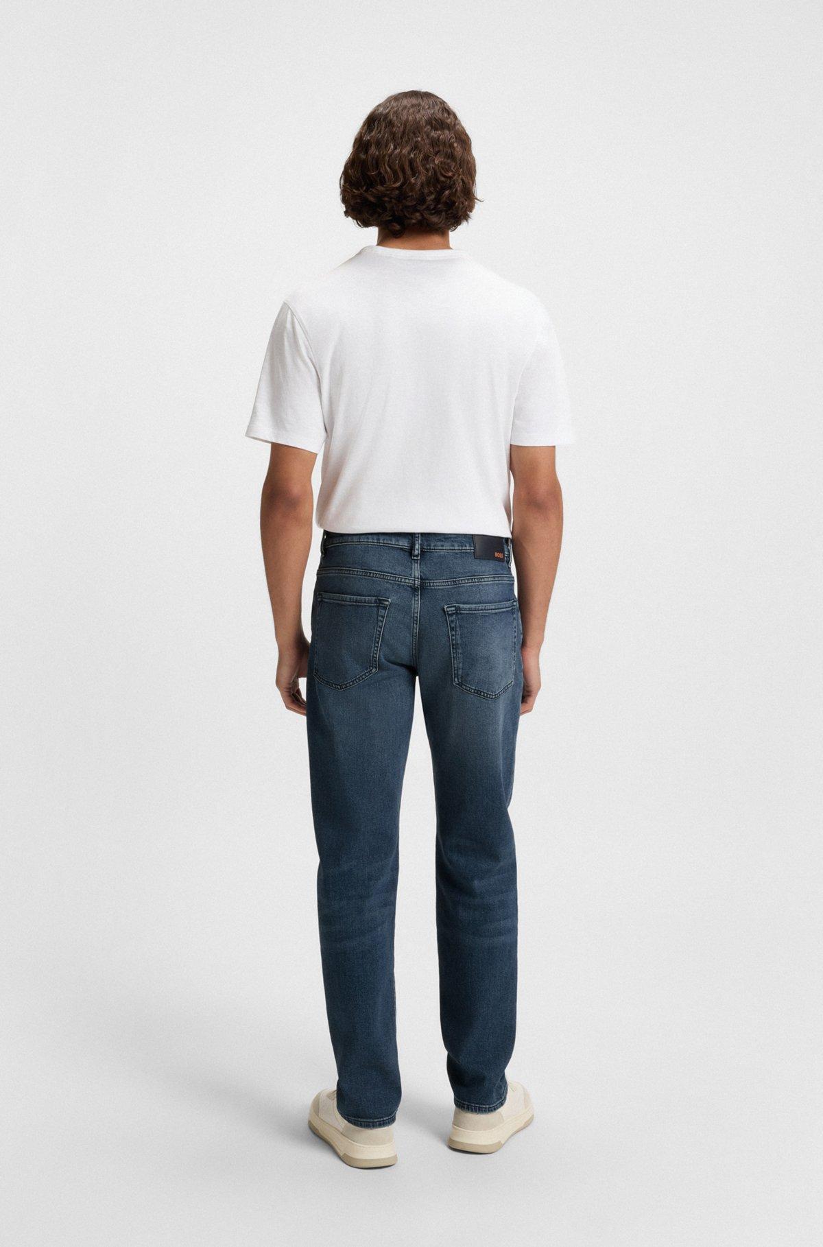 Maine Regular-fit jeans in mid-blue comfort-stretch denim Product Image