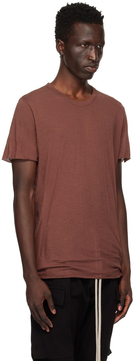 RICK OWENS Brown Porterville Basic T-shirt In 93 Throat Product Image