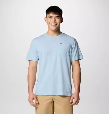 Men's Columbia Thistletown Hills™ Pocket Tee, Size: Small, Safari Grey Product Image
