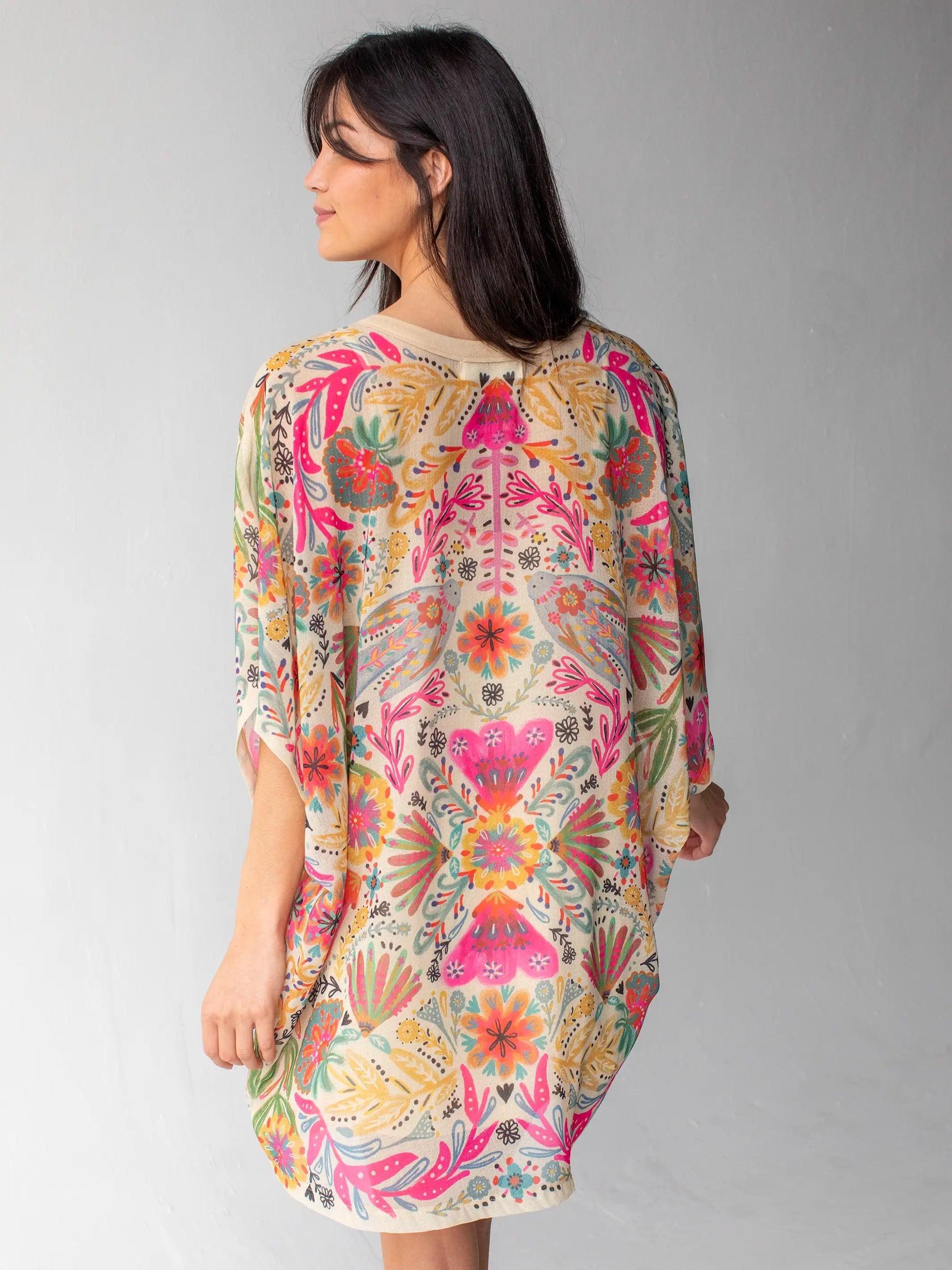 Happy Days Shift Dress - Light Sage Birds Product Image