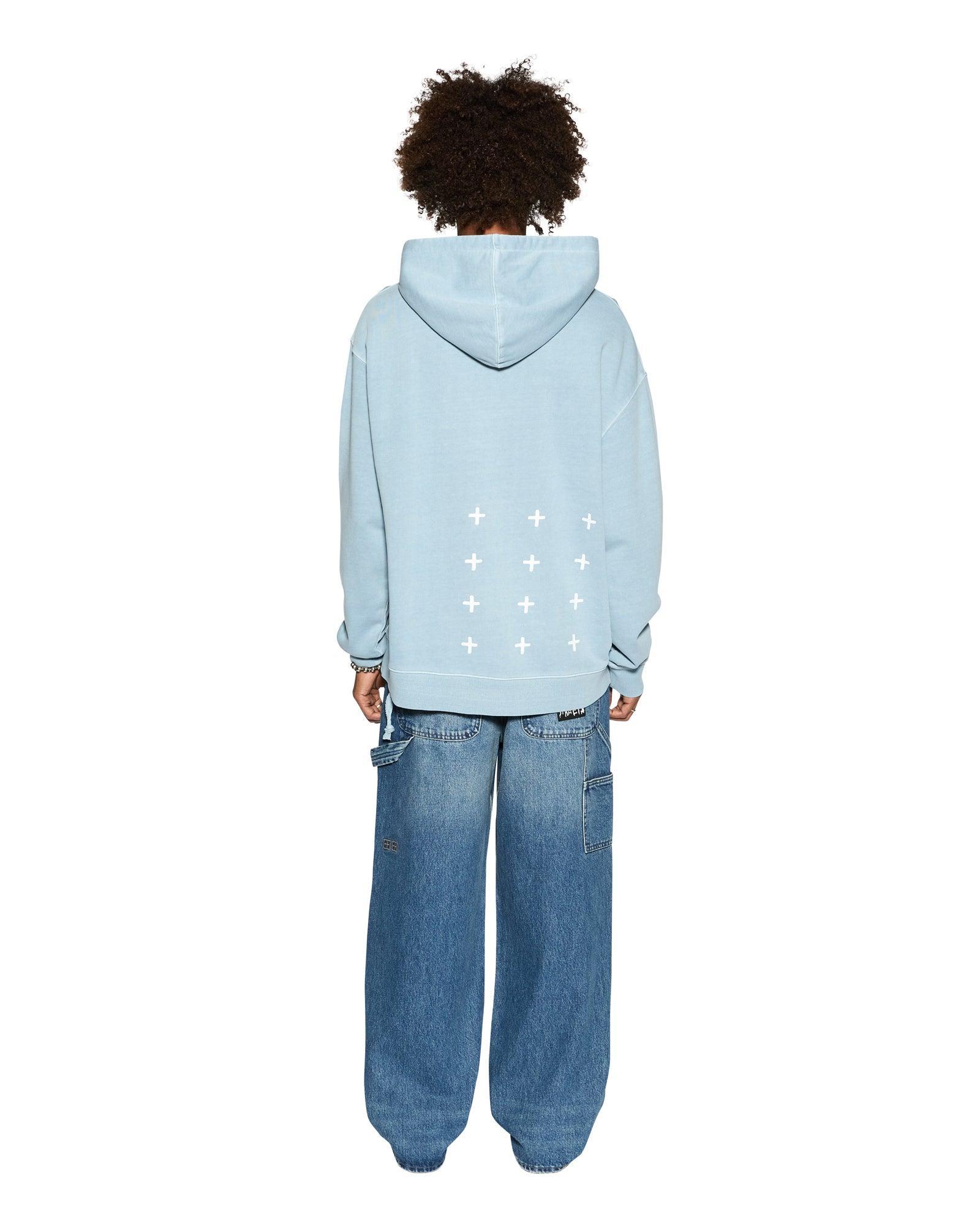 SKRIPT BIGGIE HOODIE ICE BLUE Male Product Image