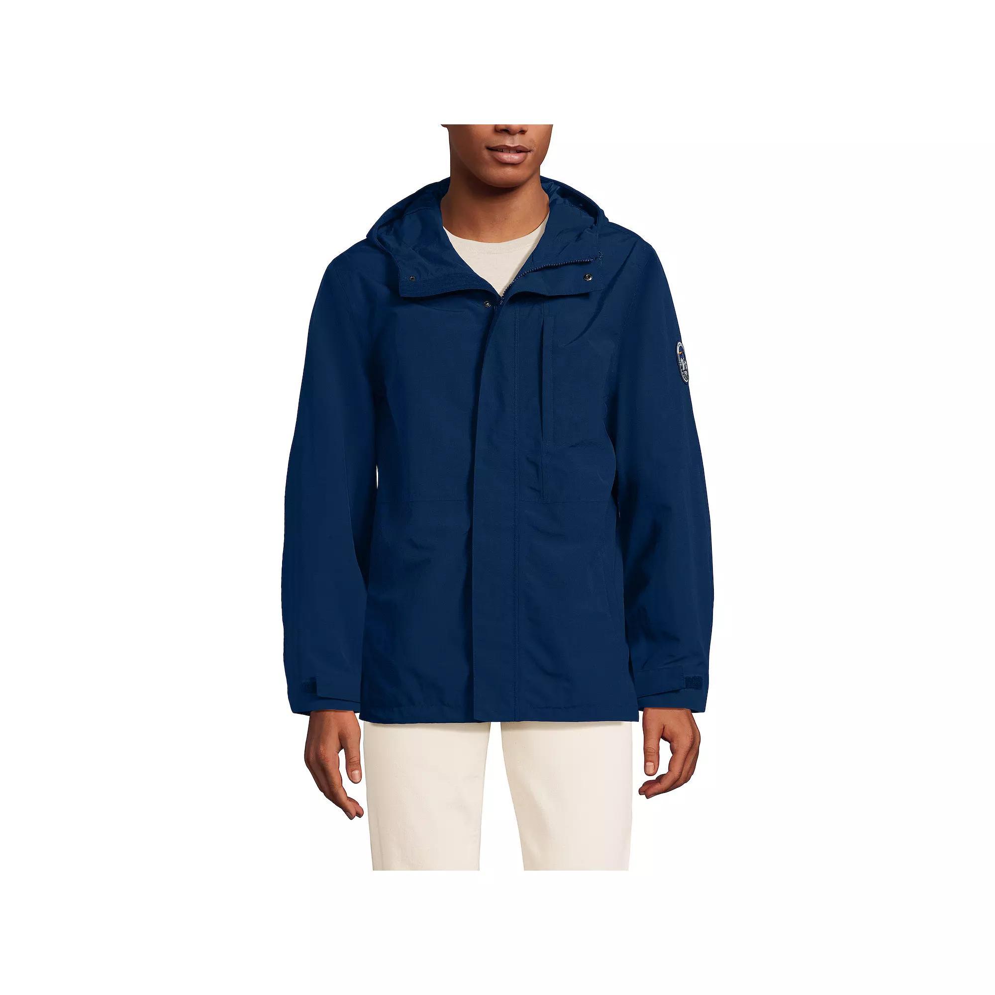 Men's Lands' End Squall Rain Jacket, Size: Medium, Deep  Blue Product Image