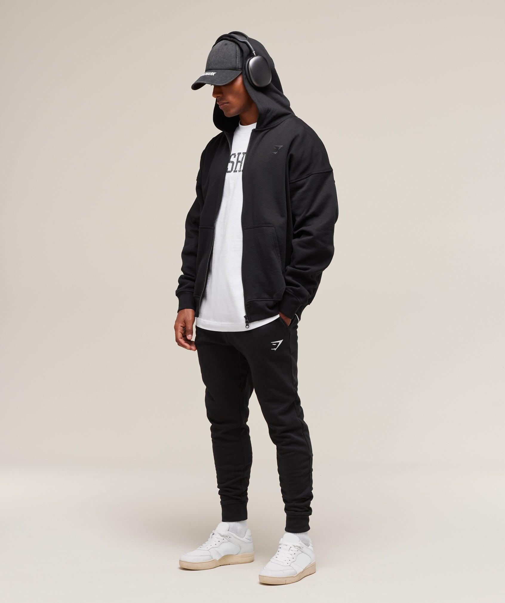 Gymshark Crest Joggers - Black Male Product Image