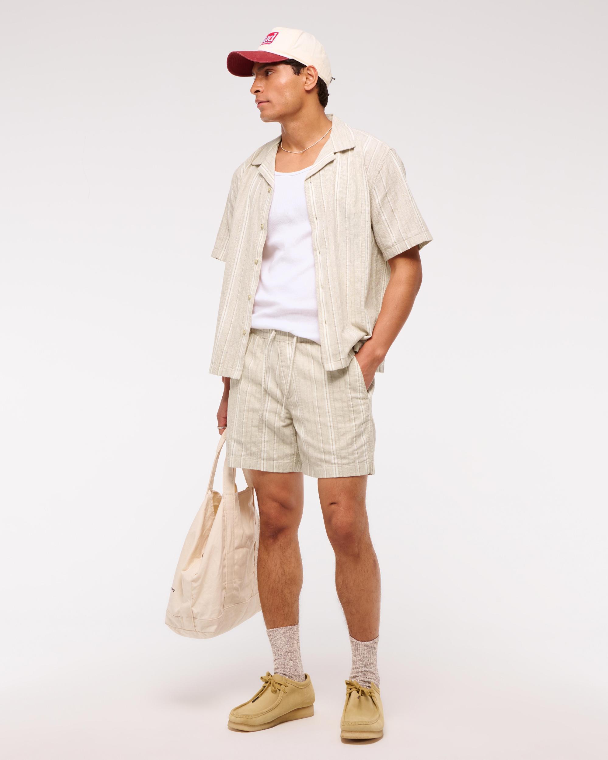 Cotton Texture Pull-On Short Product Image