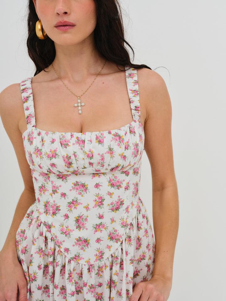 Etienne Midi Dress — Pink Product Image