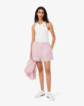 Wide Fit Lightweight Striped Poplin Shorts Product Image