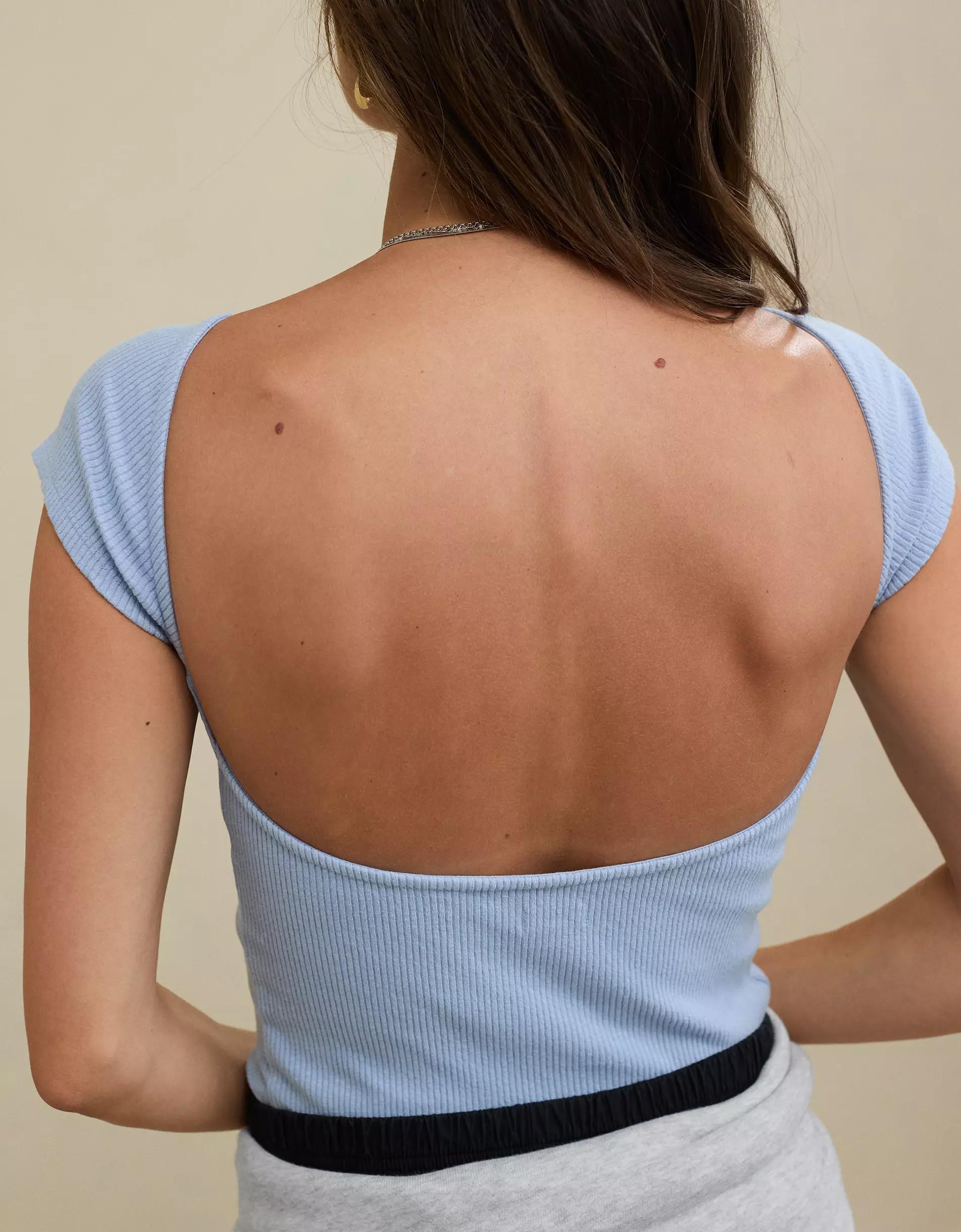 Aerie Ribbed Open Back T-Shirt Product Image