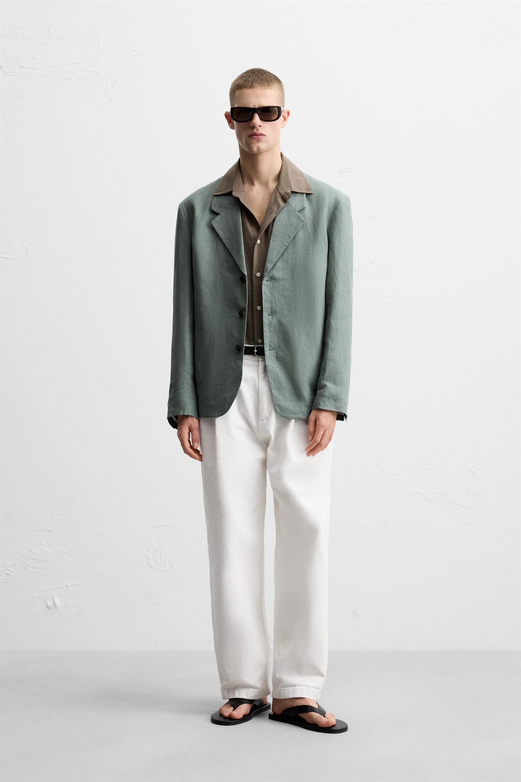 SUIT JACKET IN 100% LINEN Product Image