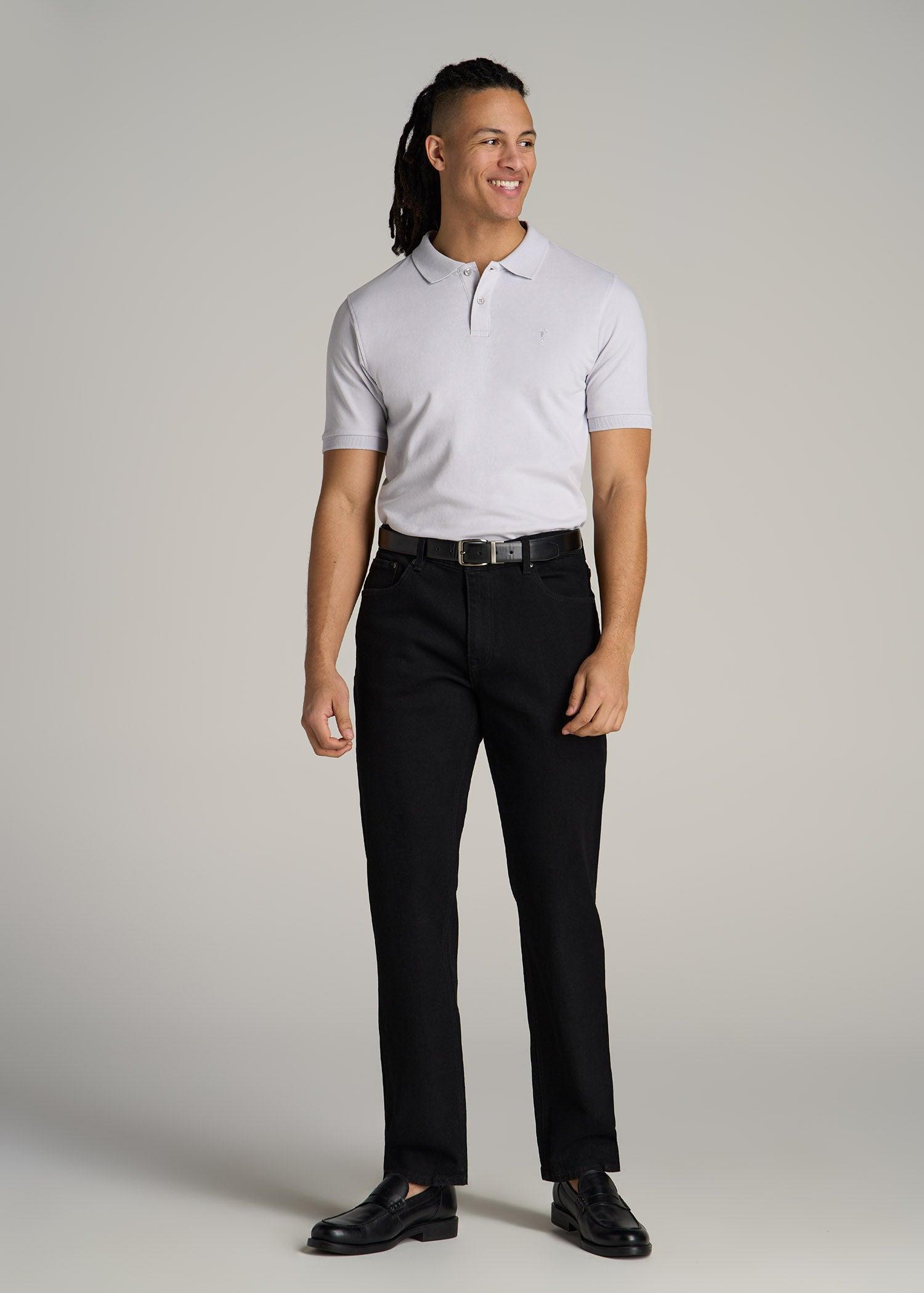 Men's Tall Classic Polo with Embroidered Logo in Cherry Brown Product Image