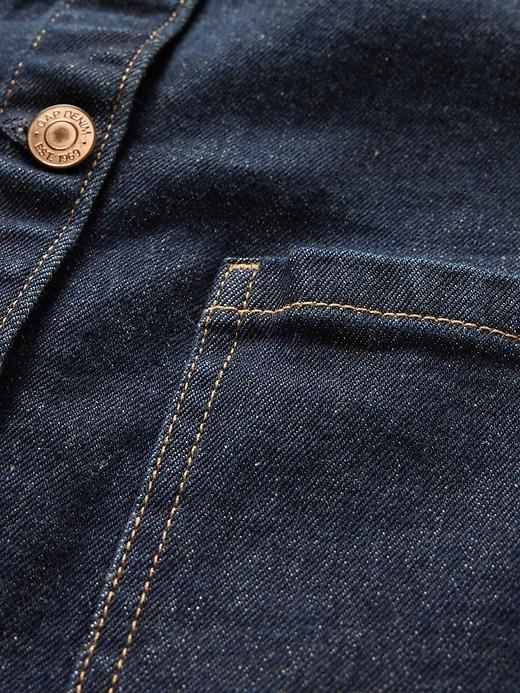 Denim Mini Shift Dress Product Image