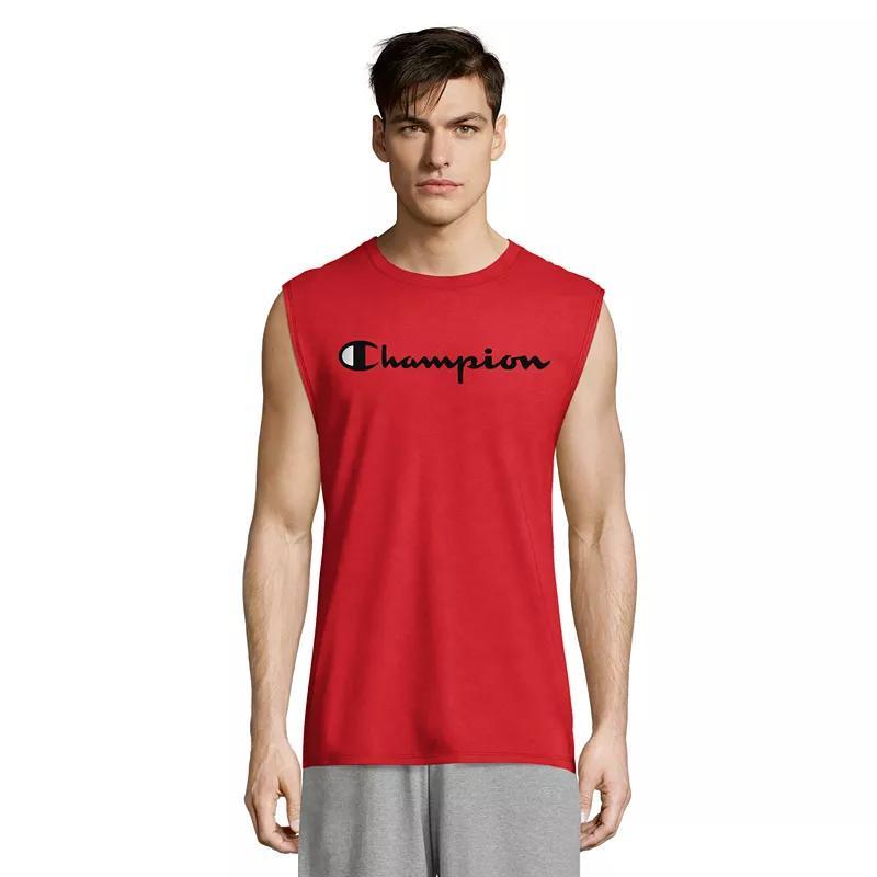 Mens Champion Logo Graphic Muscle Tee Granite Grey Product Image