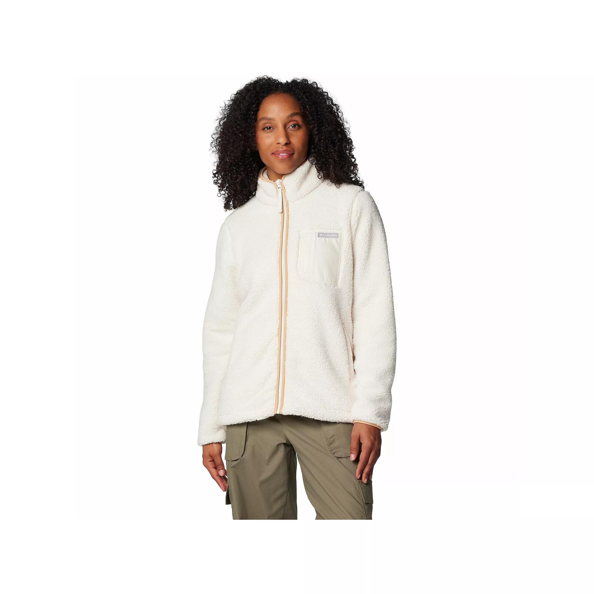 Women's Columbia West Bend II Full-Zip Fleece Jacket, Size: Large, Chalk Product Image