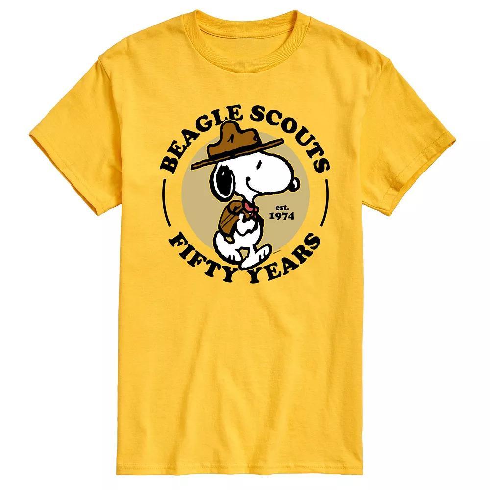 Mens Peanuts Beagle Scout Snoopy Graphic Tee Product Image