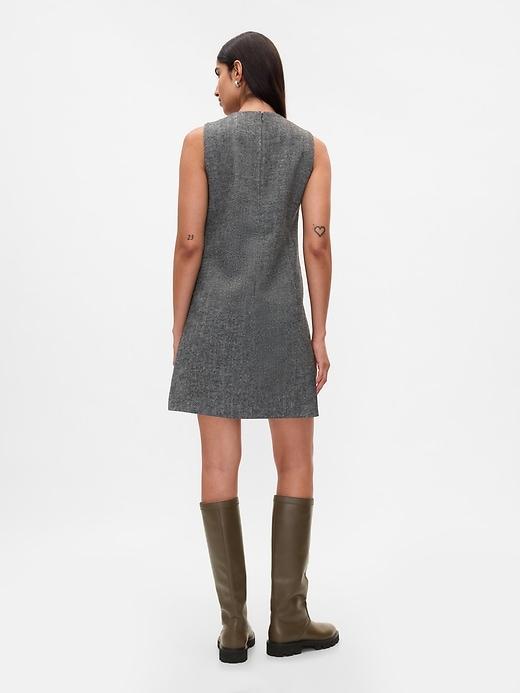 Linen-Blend Mini Shift Dress Product Image