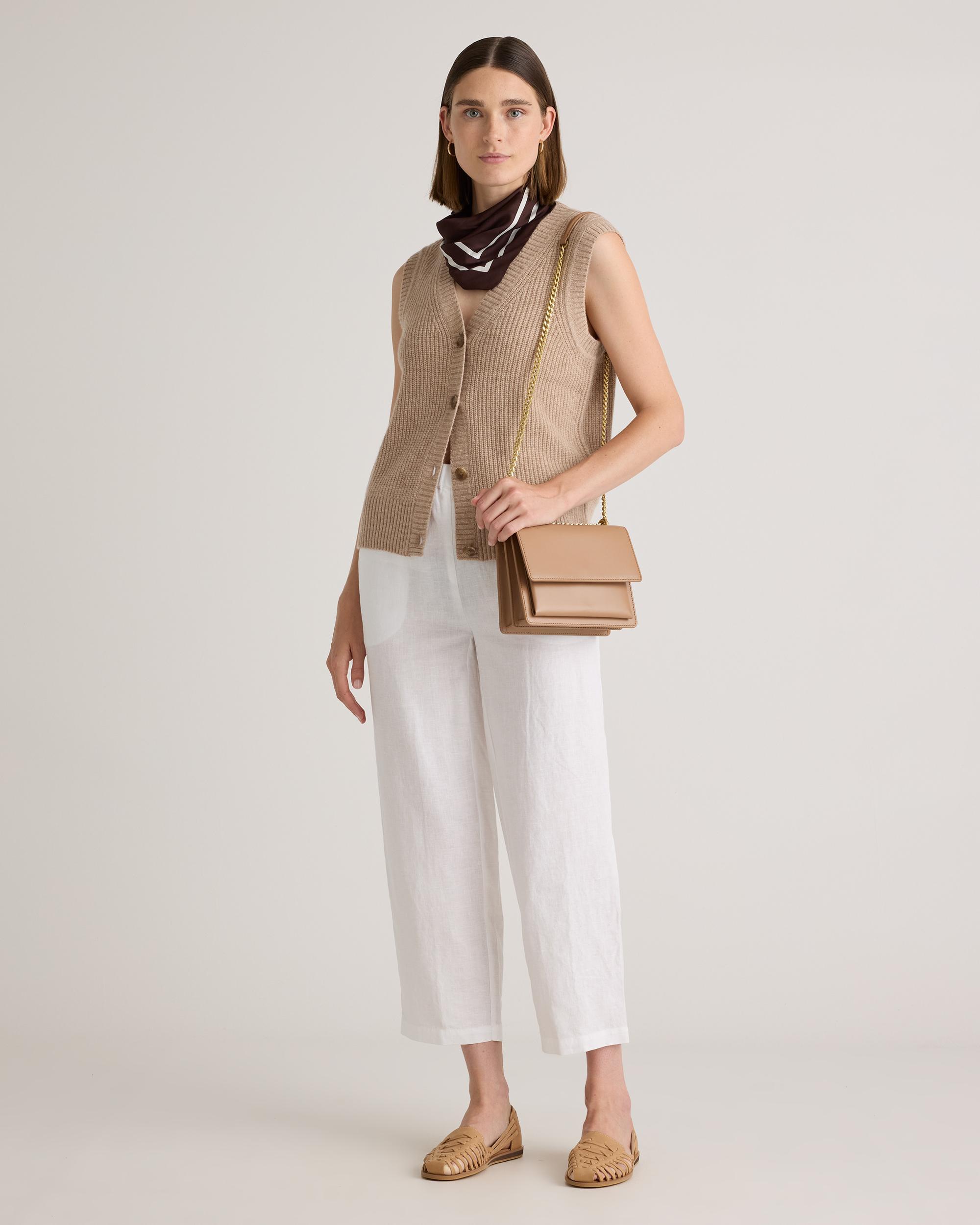 Quince | Women's Mongolian Cashmere Fisherman Sweater Vest Size XL Product Image