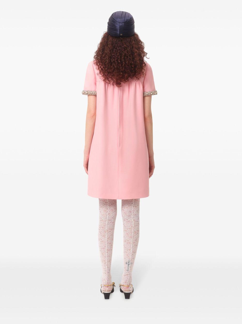 Crepe Couture embroidered mini dress Product Image
