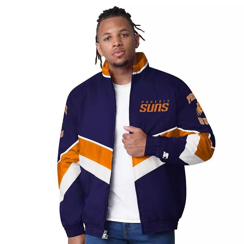 Men's Starter Purple Phoenix Suns Captain Oxford Full-Zip Jacket, Size: XL, Phx Purple Product Image
