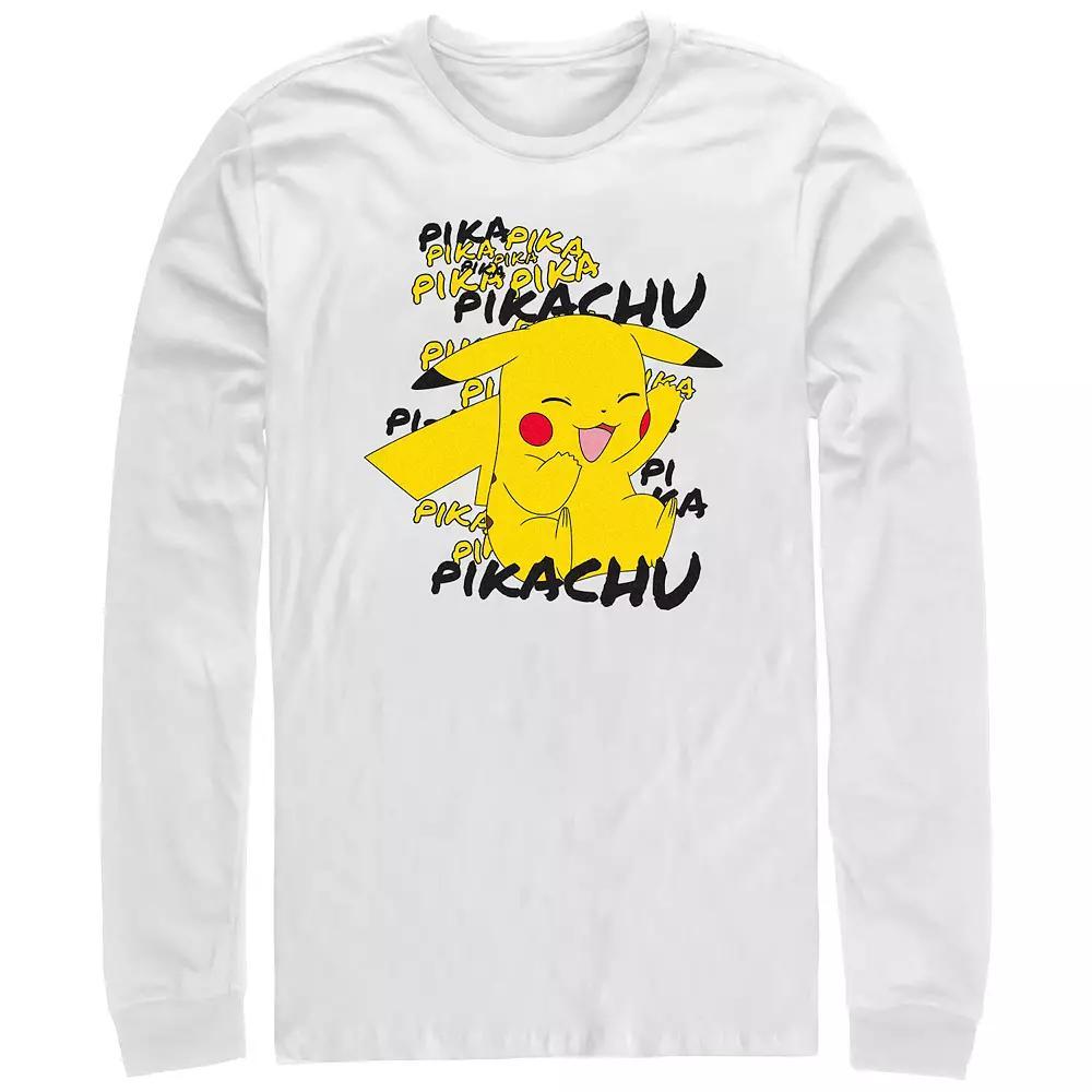 Men's Pokemon Pikachu Laughing Graphic Tee, Size: XXL, White Product Image